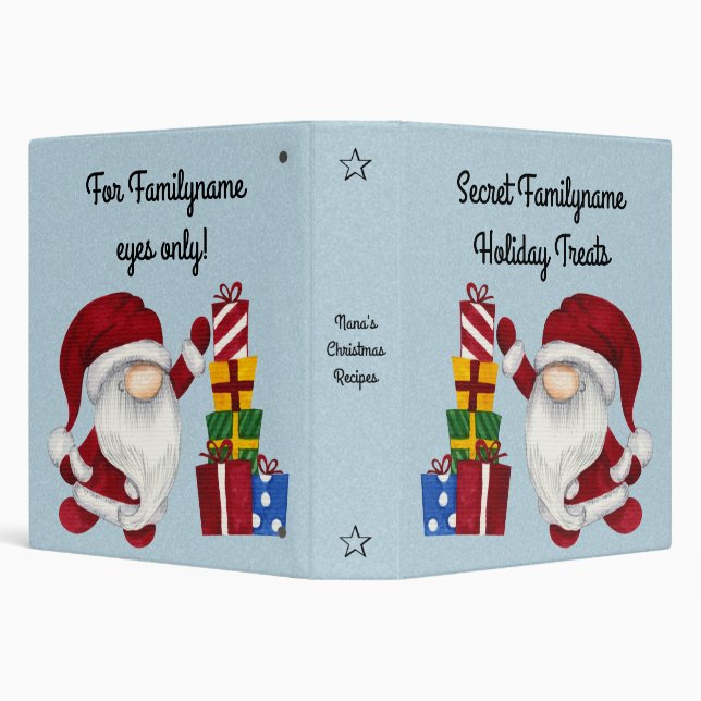 Create Your Own Christmas Presents Gnomes Binder (Background)