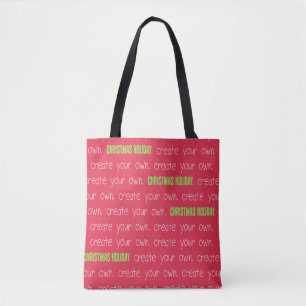 Create Your Own Christmas Small Christmas Stocking Tote Bag