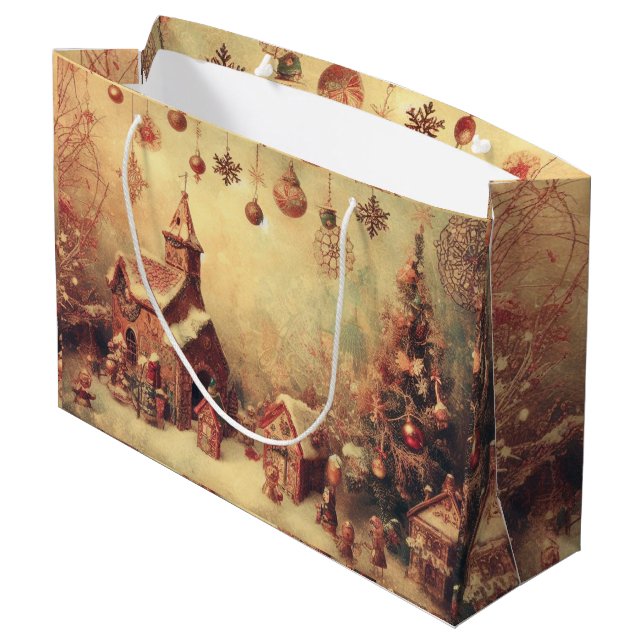 Create Your Own Christmas Village Gift Bag (Back Angled)