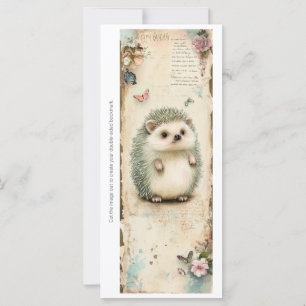 Create Your Own Chubby Hedgehog Bookmark Card