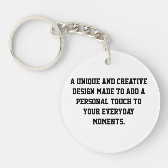Create Your Own Circle Acrylic Keychain (Front)
