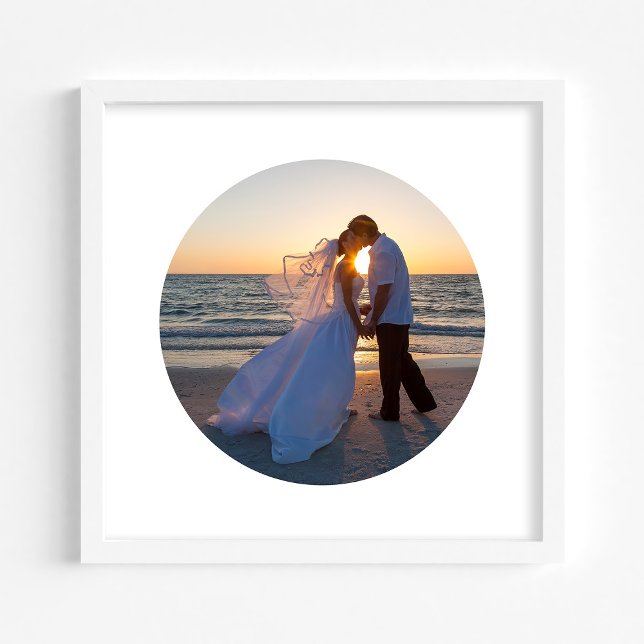 Create Your Own Circle Shape Wedding 12"x12" Photo Print (Circle Shape Wedding 12"x12" Photo Print)