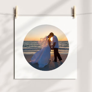 Create Your Own Circle Shape Wedding Photo Poster