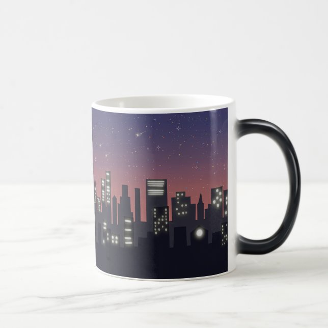 Create Your Own City at Night Sunset Magic Mug (Right)