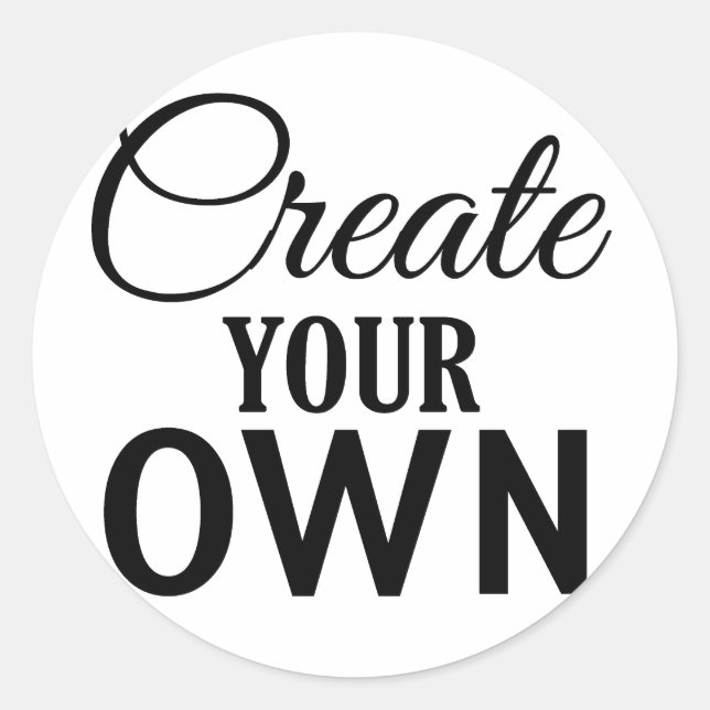 Create Your Own Classic Round Sticker (Front)