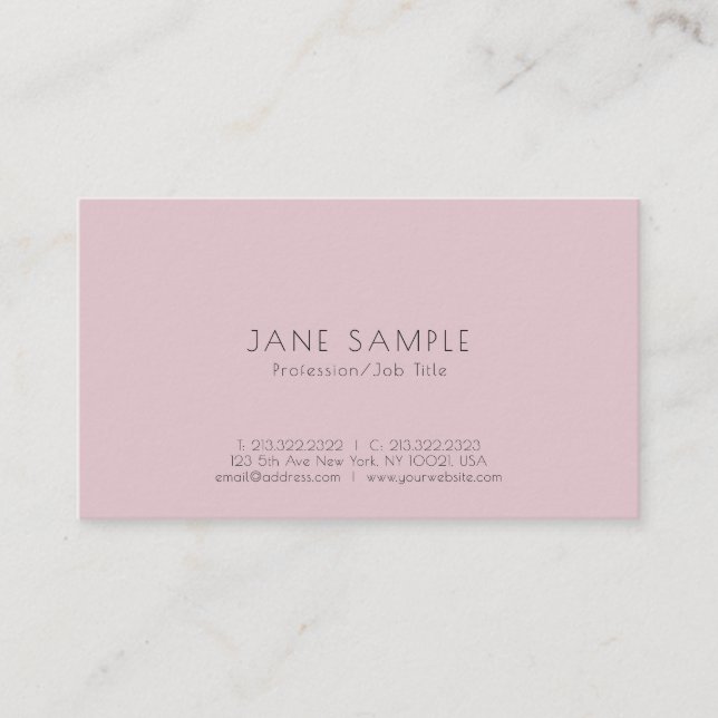 Create Your Own Clean Modern Elegant Design Business Card (Front)