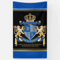 Create Your Own Coat of Arms Blue Gold Lion Emblem