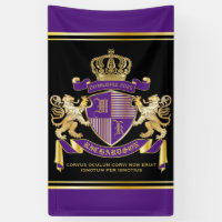Create Your Own Coat of Arms Purple Gold Emblem