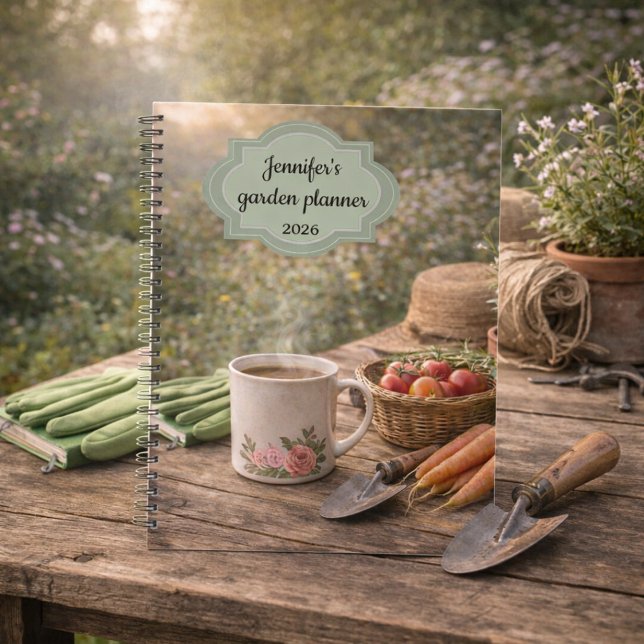 Create your own coffee before gardening garden (Personal coffee before gardening garden planner, You can add your own name, text and year.)
