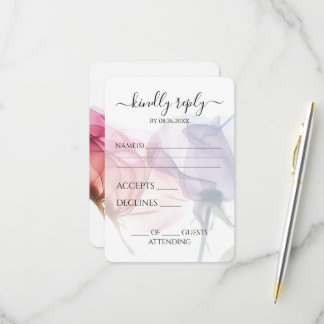 Create Your Own Colorized X-Ray Flowers RSVP Card