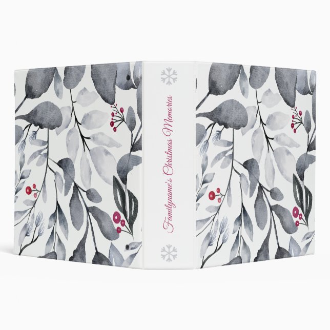 Create Your Own Colour Choice Red & Grey Foliage Binder (Background)