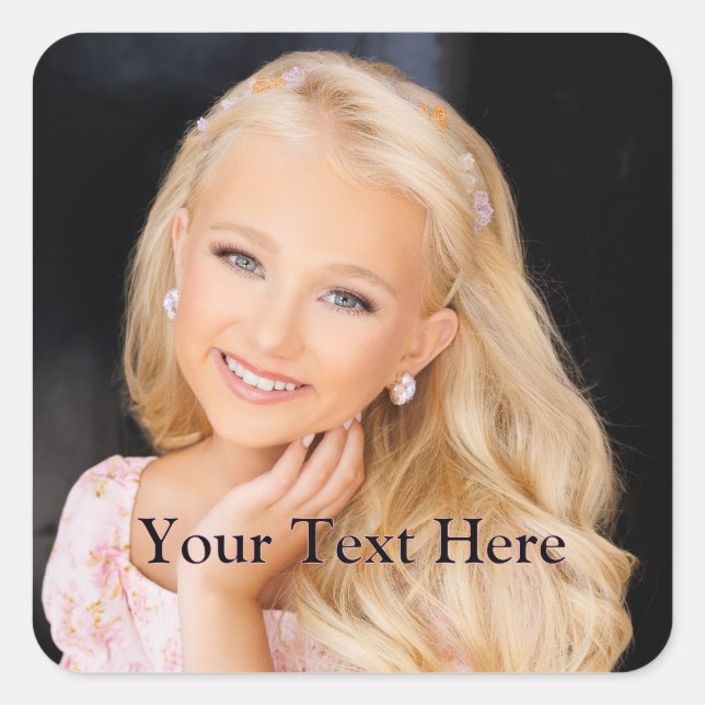 Create your own colour photo stickers! square sticker (Front)