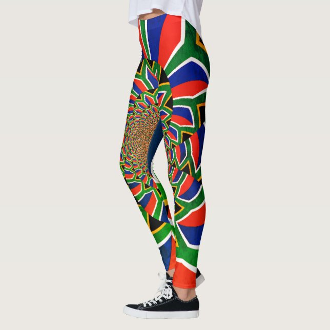 Create your own  Colourful Beautiful South Africa Leggings (Left)
