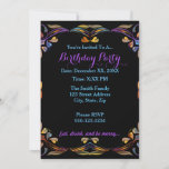 Create Your Own Colourful Birthday Party Invitatio Invitation<br><div class="desc">Create your own Colourful Birthday Party invitations with this orange, yellow, blue, purple and red floral and heart scroll design. Tag: "pretty birthday invitation", "beautiful dinner party invite", "elegant floral invitation", "scroll hearts flowers leaves", love, "purple blue black orange yellow", "fun holiday party invitation", "create your own birthday party", "contemporary...</div>