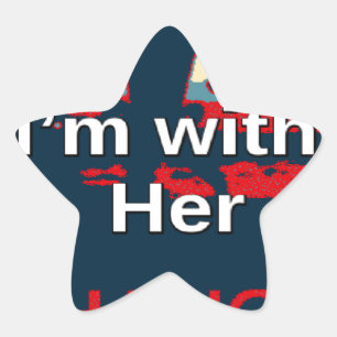 Create Your Own Colourful Change I am With Her   Star Sticker