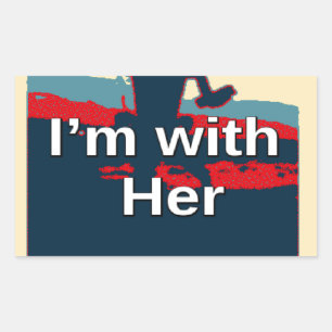 Create Your Own Colourful Change I am With Her   Sticker
