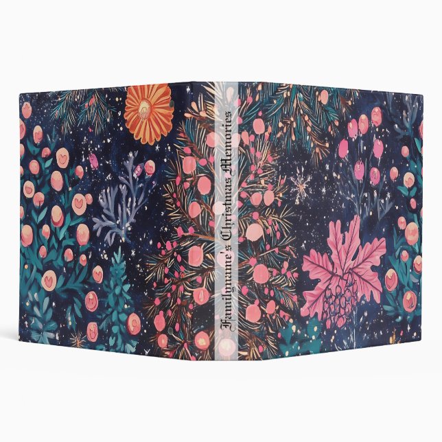 Create Your Own Colourful Christmas Flowers Binder (Background)