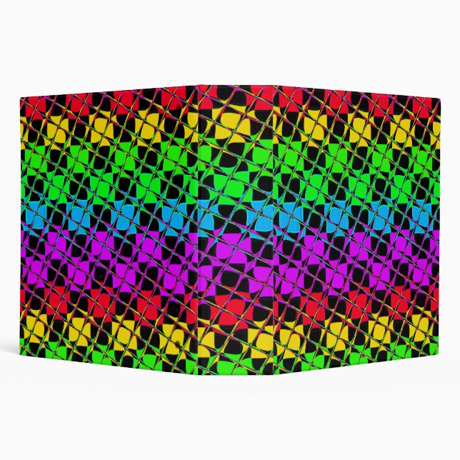 Create Your Own Colourful cute pretty tiles design Binder (Background)