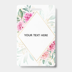 Create Your Own Colourful Floral Border Badge