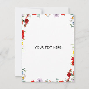 Create Your Own Colourful Floral Border Card
