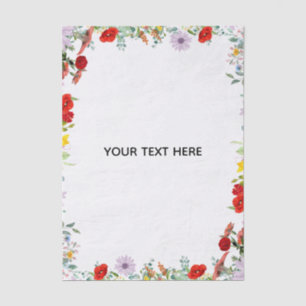 Create Your Own Colourful Floral Border  Tissue Paper