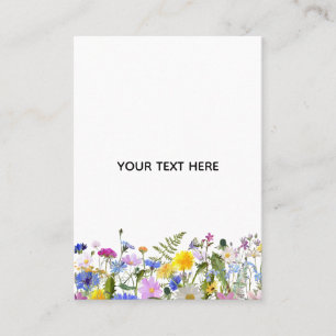 Create Your Own Colourful Floral  Calling Card