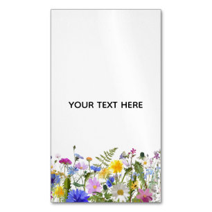 Create Your Own Colourful Floral  Magnetic Business Card