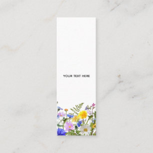Create Your Own Colourful Floral  Mini Business Card