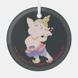Create Your Own Colourful Ganesh Flute Glass Ornament