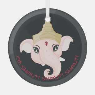 Create Your Own Colourful Ganesh  Glass Ornament