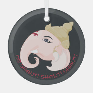 Create Your Own Colourful Ganesh Profile Glass Ornament