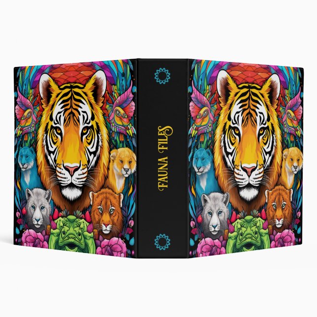 Create Your Own Colourful Jungle Tiger Totem Anima Binder (Background)