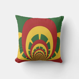Create Your Own Colourful Rasta Colours Home Décor Throw Pillow