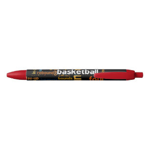 Create Your Own Colourful Text Basketball pretty Black Ink Pen