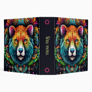 Create Your Own Colourful Tribal Bear Totem Animal Binder