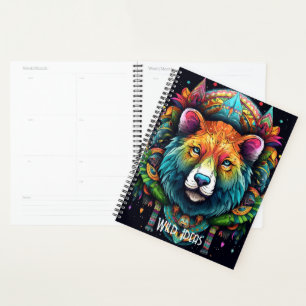 Create Your Own Colourful Tribal Bear Totem Animal Planner