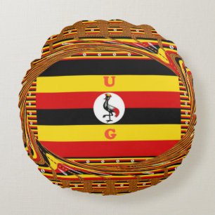 Create Your Own Colourful U G Colours art design Round Pillow