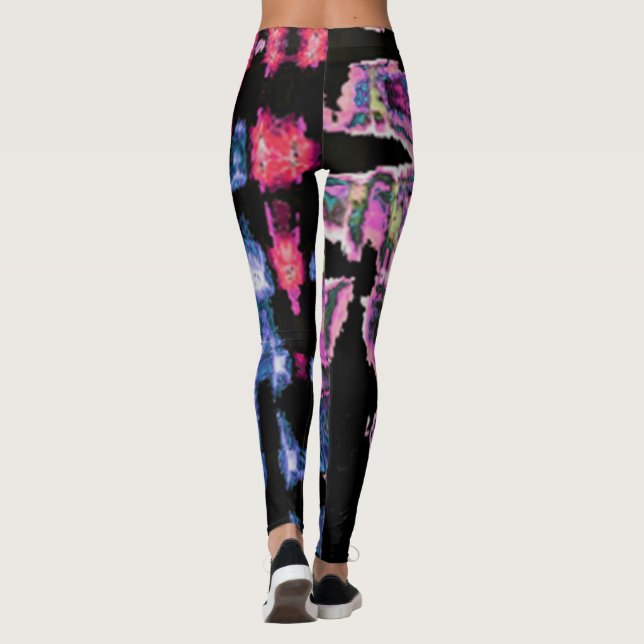 Create Your Own Colourful Water colours art design Leggings (Back)