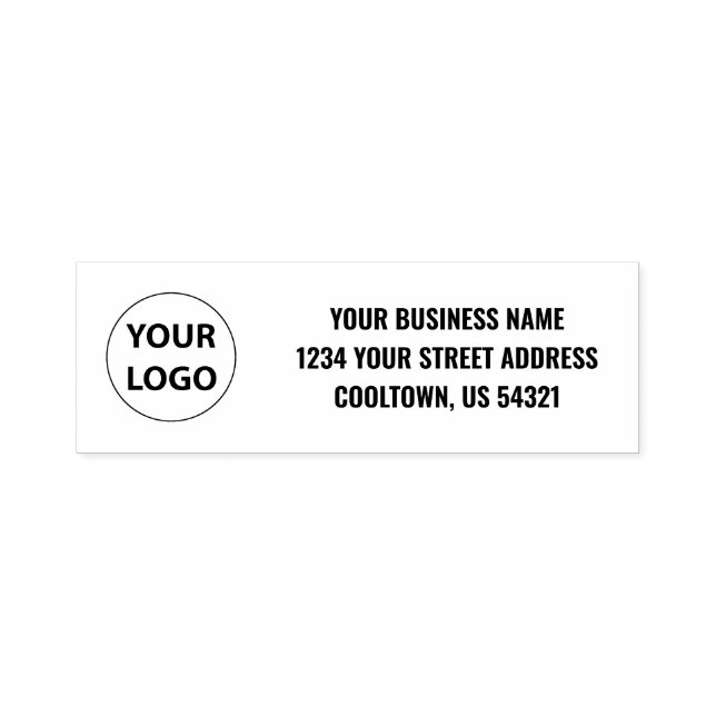 Create Your Own Company Business Logo Address Self-inking Stamp (Design)