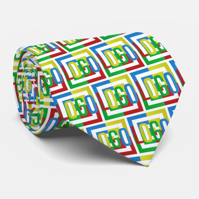 Create Your Own Company Logo Business Details Tie (Rolled)