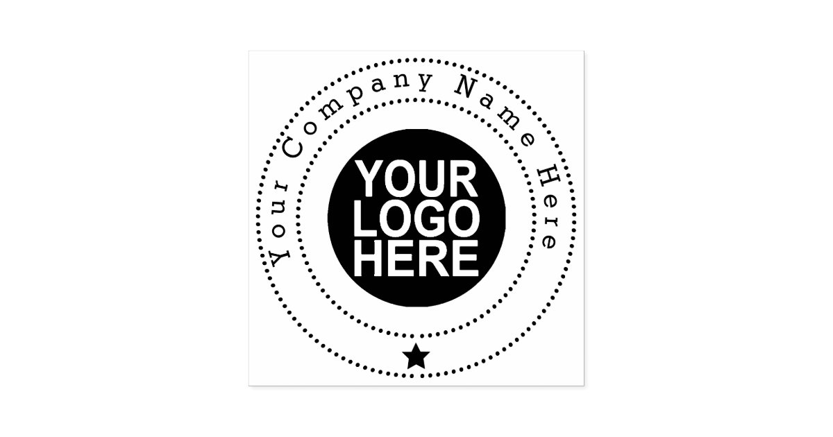 Create Your Own Company Name With Your Logo Rubber Stamp Zazzle
