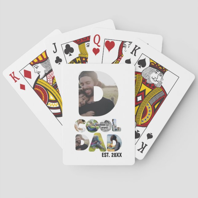 Create your own cool dad 7 letter photo for him playing cards (Back)