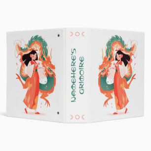 Create Your Own Coral Jade Chinese Dragon Maiden Binder