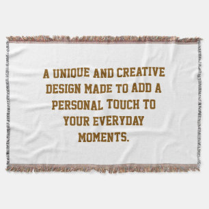 Create Your Own Cotton Throw Blanket