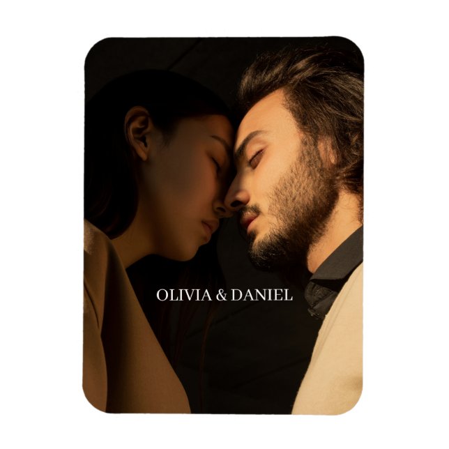 Create Your Own Couple Photo Gift Magnet (Vertical)