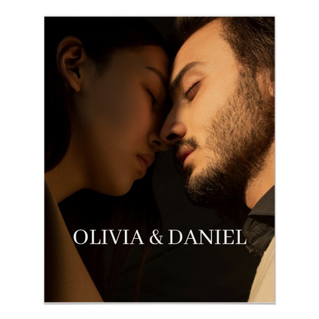 Create Your Own Couple Photo Gift Poster (Front)