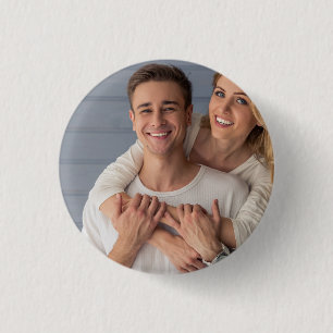 Create Your Own Couples Photo Custom Picture 1 Inch Round Button