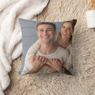 Create Your Own Couples Photo Custom Picture Throw Pillow
