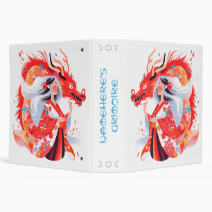 Create Your Own Crimson Chinese Dragon Goddess Binder