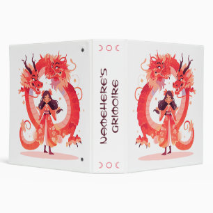 Create Your Own Crimson Chinese Dragons Maiden Binder